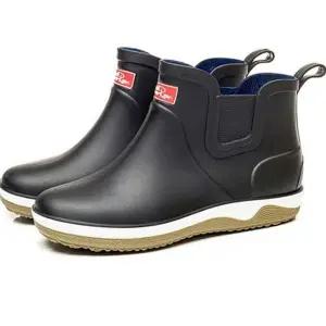발목 남자 레인 부츠 첼시 남성 장화 짧은 패션 장마