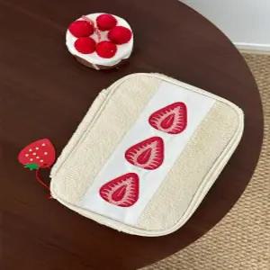 딸기샌드위치핸드백 딸기 파우치 화장품 가방 필통