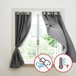 따숨 패딩 암막 커튼(2p)+ 압축봉 set