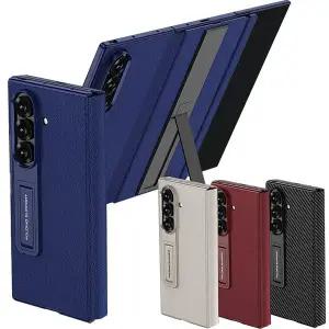 [유니커블]갤럭시 z 트라이폴드 마그네틱 전면 풀커버 스탠드 그립 슬림 가죽 힌지 보호 케이스