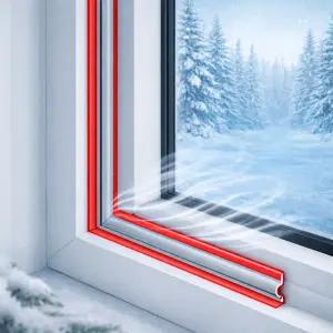 현관문 창문 샷시 겨울외풍 벌레 소음 틈새 완벽차단 3M테이프 문풍지