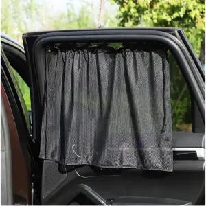 포비티 자동차 측면 창문 그늘막 19인치×27인치 자동 커튼 햇빛 보호 기능 액세서리(메쉬)로 인한