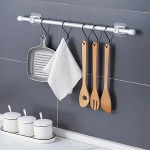 조리도구봉걸이홀더 주방 욕실 흰색 무타공 집게봉걸이 (WFJ5LJK)