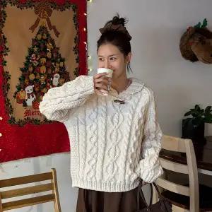 [메이블루]루즈핏 더플 케이블니트