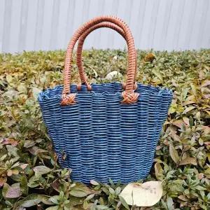 [라일리] Rly 라탄 빨대가방 원형 바캉스 물놀이 캠핑 목욕