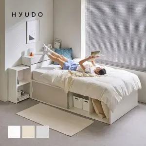 [지정일배송]JAJA 슬라이딩 빅수납 선유 서랍 침대 무헤드 프레임 SS