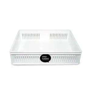 PP스텝 바스켓 4호 플라스틱 수납 정리 바구니 정리함 수납함 보관함 정리함