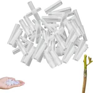 과수용 실리콘 접목 슬리브 트리 튜브 고탄성 박벽 원예 도구 덩굴 장미 및 복제 식물(30개)