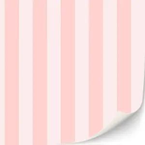 인형 집용 3장 자가 접착 벽지 스케일 1 12 모던 아트 데코 (핑크 분홍색 스트라이프)