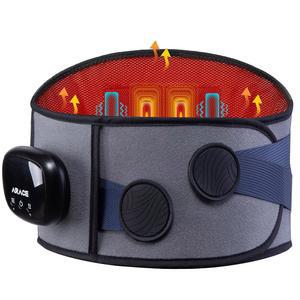 허리 마사지기, 요통 를 위한 무선 온열 패드, 47-60인치 착용형 3개의 열 및 타이머, 5개의 진동 지지대 남성용