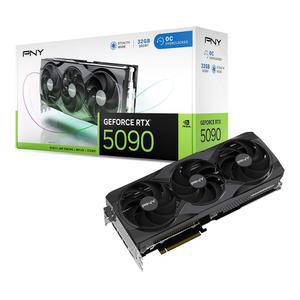 PNY NVIDIA GeForce RTX 5090 OC 트리플 팬, 그래픽 카드(32GB GDDR7, 512비트, 부스트 속도: 2527MHz, PCIe 5.0, HDMI /DP 2.1, 3.5슬롯, 블랙웰 아키텍처, DLSS 4)