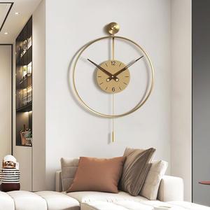 북유럽 벽시계 침실 거실 엔틱 비정형 골드 원목 카페 인테리어벽시계 (400) 쿼츠