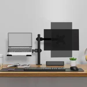 노트북+모니터 듀얼 모니터암/거치대/모니터/높이/조절/거치/지지대/책상/클램프/긴폴/와이드/암거치대