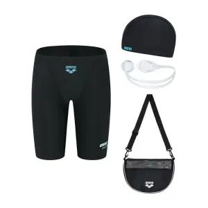 아레나 남아동 4부 수영복 수경 가방세트 F163195