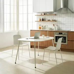 [신세계라이브쇼핑]동서가구 E0 모아 1600 타원형 식탁 테이블 화이트 DF927632