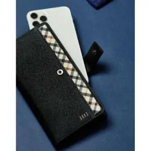 매장정품 닥스 DAKS MEN'S ACCESSORIES [다기종 핸드폰 케이스] 블랙 체크 배색 DBHO5F970BK 509168