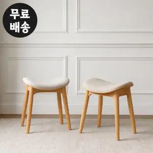 [벤티스가구]뮤즈 고무나무 스툴 의자 화장대 STOOL 낮은 보조 풋 스툴 미니 작은 사각 오크내츄럴