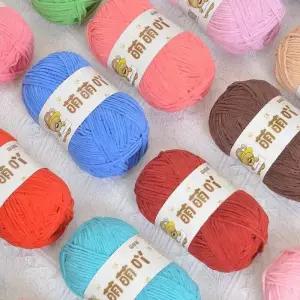 뜨개실 뜨개질 크로 셰 인형 셔닐 실 공예 부피가 큰 벨벳 원사 Amigurumi Matte Chenille Yarn