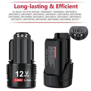 Bosch 리튬 이온 배터리용 BAT412A D-70745 2607336014 GSR 120-LI 10.8V 6000mAh