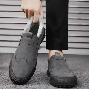 남성 3컬러 겨울 방한 기모 털슬립온 털스니커즈화