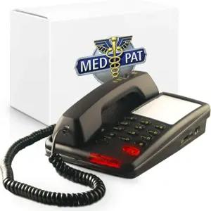 USB-A 및 USB-C 충전이 가능한 Med-Pat D520U 콘솔 유선 전화기 u2013 보청기 호환 선명한 통화 시각