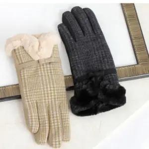 (색상 블랙)여성 클래식체크 겨울 방한 프리 터치장갑 기모 기모장갑 여성장갑 방한장갑