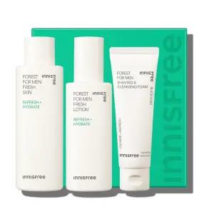 이니스프리 포레스트 포맨 프레시 세트+그린티키트 남성화장품세트 스킨 로션 쉐이빙 클렌징폼