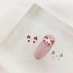 p262네일파츠 미니리본 1개입 큐빅메탈쥬얼리 네 GWM WFGJO48