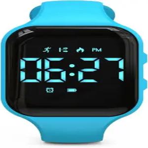 비블루투스 LED 피트니스 트래커 시계 디지털 페도미터 스텝 카운팅/거리/칼로리/스톱워치/알람 청소년