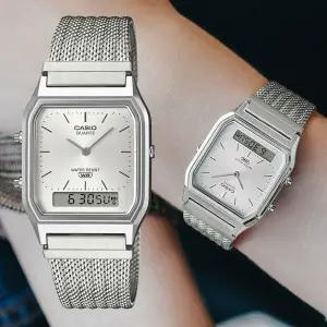 정식AS 카시오 AQ-230EM-7ADF 빈티지 클래식 시계 메쉬 밴드