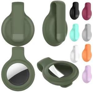 Airtag Anti-lost 클립 케이스 Apple Locator 용 실리콘 스틸 슬리브 GPS 트래커 키 체인 보호기 커버 (에