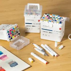 사각 트윈 스케치마카 24색 세트 디자인 미술용 펜세트 마커 상품