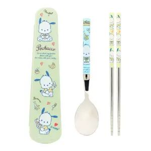 포차코 주니어 슬림 진공 스텐 수저 케이스 3P 세트아동 어린이집 유치원 키즈 쥬니어 초등 코세트 귀여운