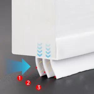 방문 틈새막이 방음 방충 문풍지 문틈 바람막이 현관 바람막이 문풍지