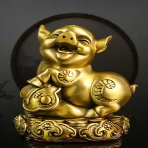 황금 복돼지 장식품 재물운 소품 개업선물 중형 돼지