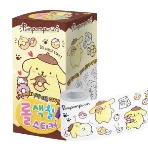 학산문화사 산리오 캐릭터즈 폼폼푸린 롤색칠 스티커/색칠/놀이/공부/컬러링/어린이/유치원/어린이집/아동