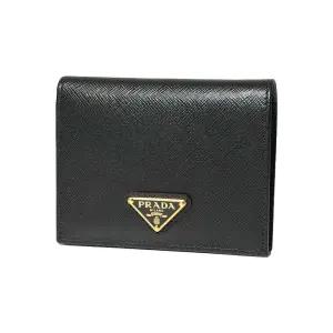 26SS 사피아노 삼각로고 코인 반지갑 블랙 1MV204 QHH F0002