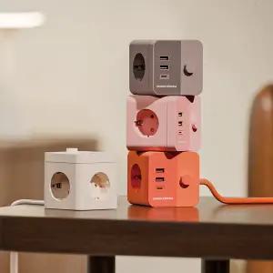 [제니퍼룸][2025 NEW] 제니퍼룸 큐브 멀티탭 3구 3포트 USB C타입 4종 택1 (2M)