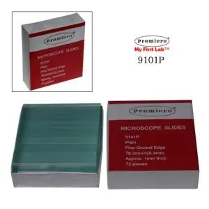 현미경 투명 덮개 유리 받침 판 세트 슬라이드 글라스 2종 커버 정사각 평유리 국제 표준 규격 검사 학교