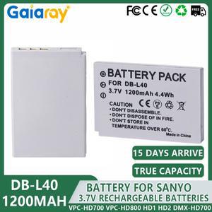 1-6Pcs DB-L40 디지털 카메라 배터리 산요 VPC-HD700 HD1 HD2 DMX-HD700 DMX-HD1