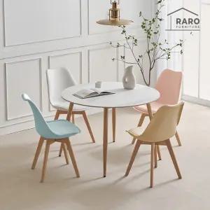 [/착불배송] 코코 1050 원형 포세린 통 세라믹 원목 패턴 식탁 세트 (식탁+의