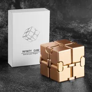 메탈 인피니티 피젯 큐브 장난감 ADHD를 위한 멋진 홈 오피스 교실 트래벌 책상 가젯 선물 자폐증 및