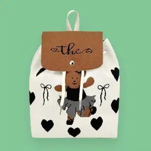 (선택 아이보리(하트곰순이))HL] 백팩 가방 미니 여성 데일리 하트곰순이 여성백팩