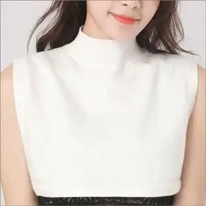 (색상 블랙)겨울 여자 공갈목폴라 2컬러 레이어드 페이크목티 골지니트