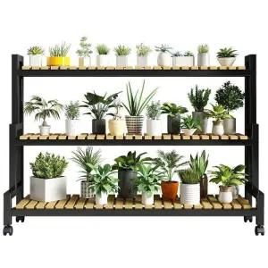 베란다 이동식 화분 정원 화분거치랙 꽃대 정리선반 원목 정리대 발코니 진열대 계단식 다육