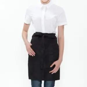 허리형 숏 엉덩이 덮개 앞치마 블랙 요리 주방 공방