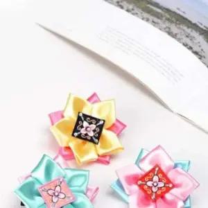 예뻐요 큐빅사각배씨집게핀 한복집게핀 집게핀 한복악