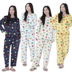 여성 빅사이즈 겨울 밍크 누더기 수면 잠옷 파자마 내복 여성실내복