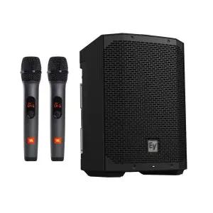 EV EVERSE8 8인치 충전식 앰프내장형스피커 + JBL AS3 무선마이크