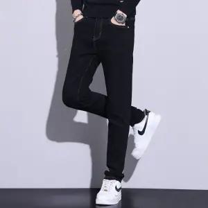 남성 슬림 봄 일자핏 청바지 블랙 스키니진 스판 고급 진 핏 스키니팬츠 트렌디 힛템